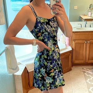 Blue Floral Summer Dress